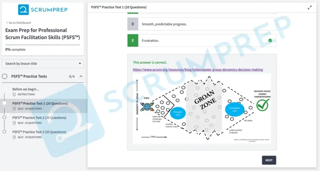 PSFS Practice Test Screenshot 16b 1